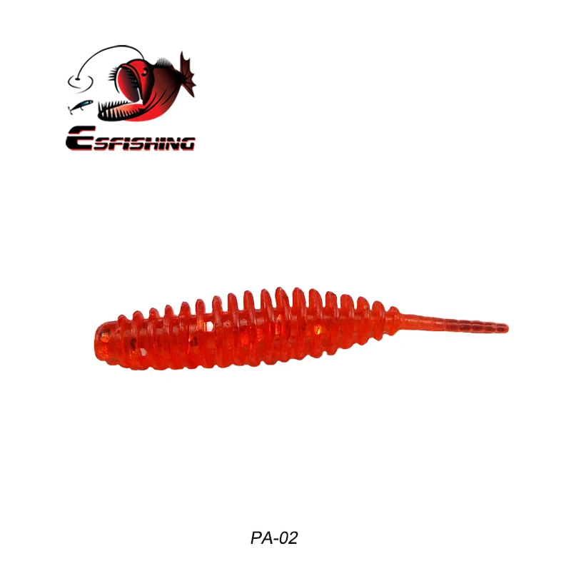 PA02 ESFishing червячная Приманка Мягкая приманка танта 38 мм 90 мм 12 шт. 8 шт. рыболовные приманки, рыбалка Карп Рыбалка бас приманка Isca искусственное ПВА - Цвет: PA02