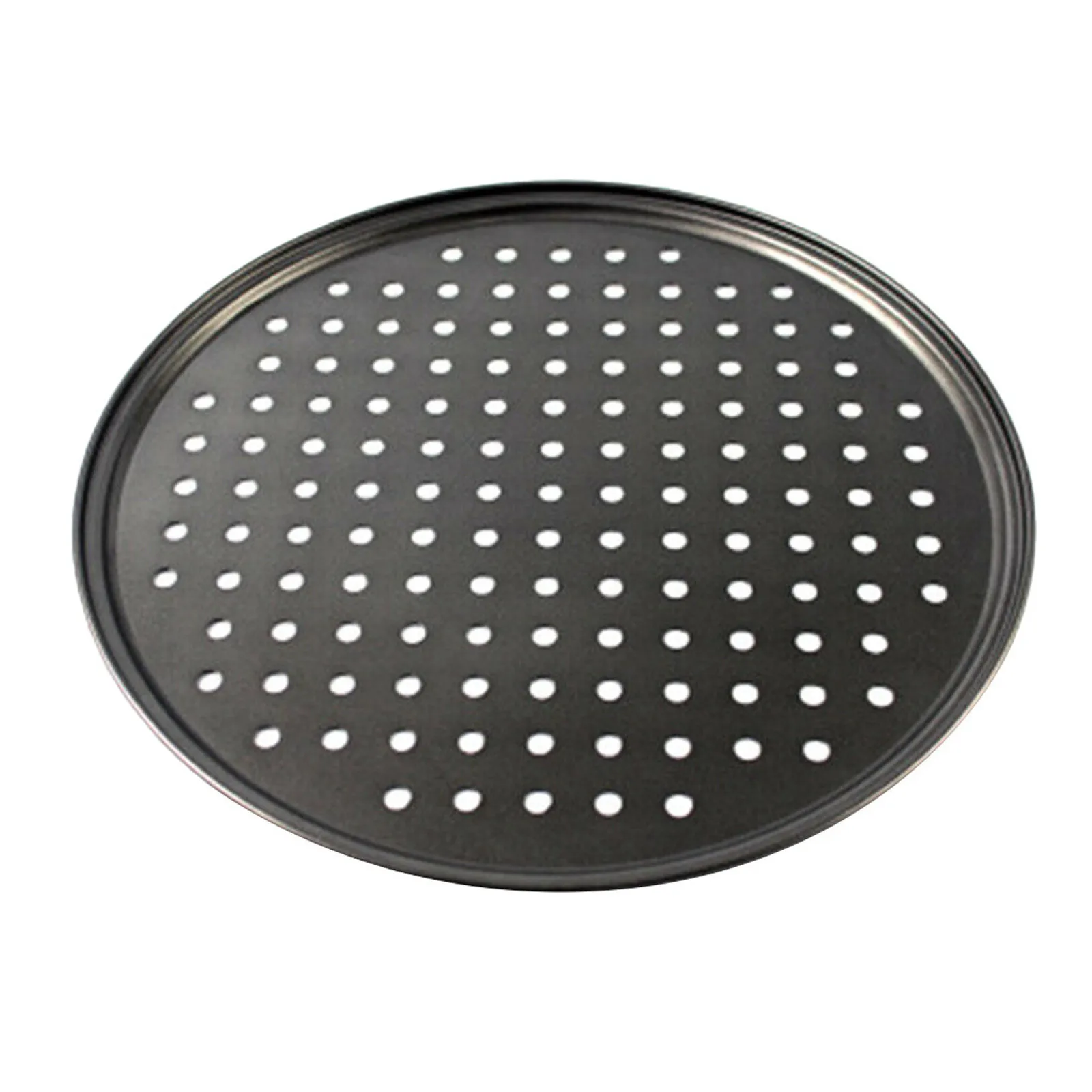 

Hot Pizza Pan Non-Stick Coating Carbon Steel Crisper Portable Tool for Home DIY