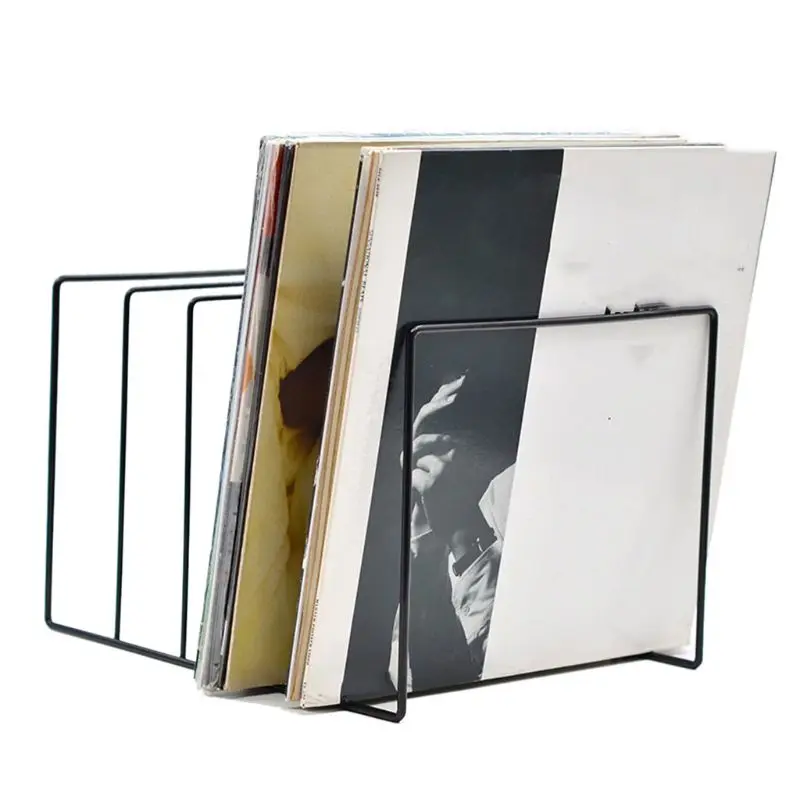 

Metal LP Vinyl Record Display Shelf Turntable Storage Shelf Exhibit Stand Holder New