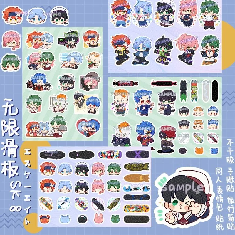 

Anime SK EIGHT Cute Stickers SK8 the Infinity Miya REKI Cherry Blossom Waterproof Luggage Phone Scrapbook Decal Decor Xmas Gifts