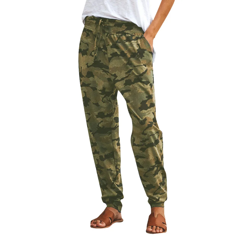 Женские брюки camuflage камуфляжные женские Штаны на осень-зиму с высокой талией