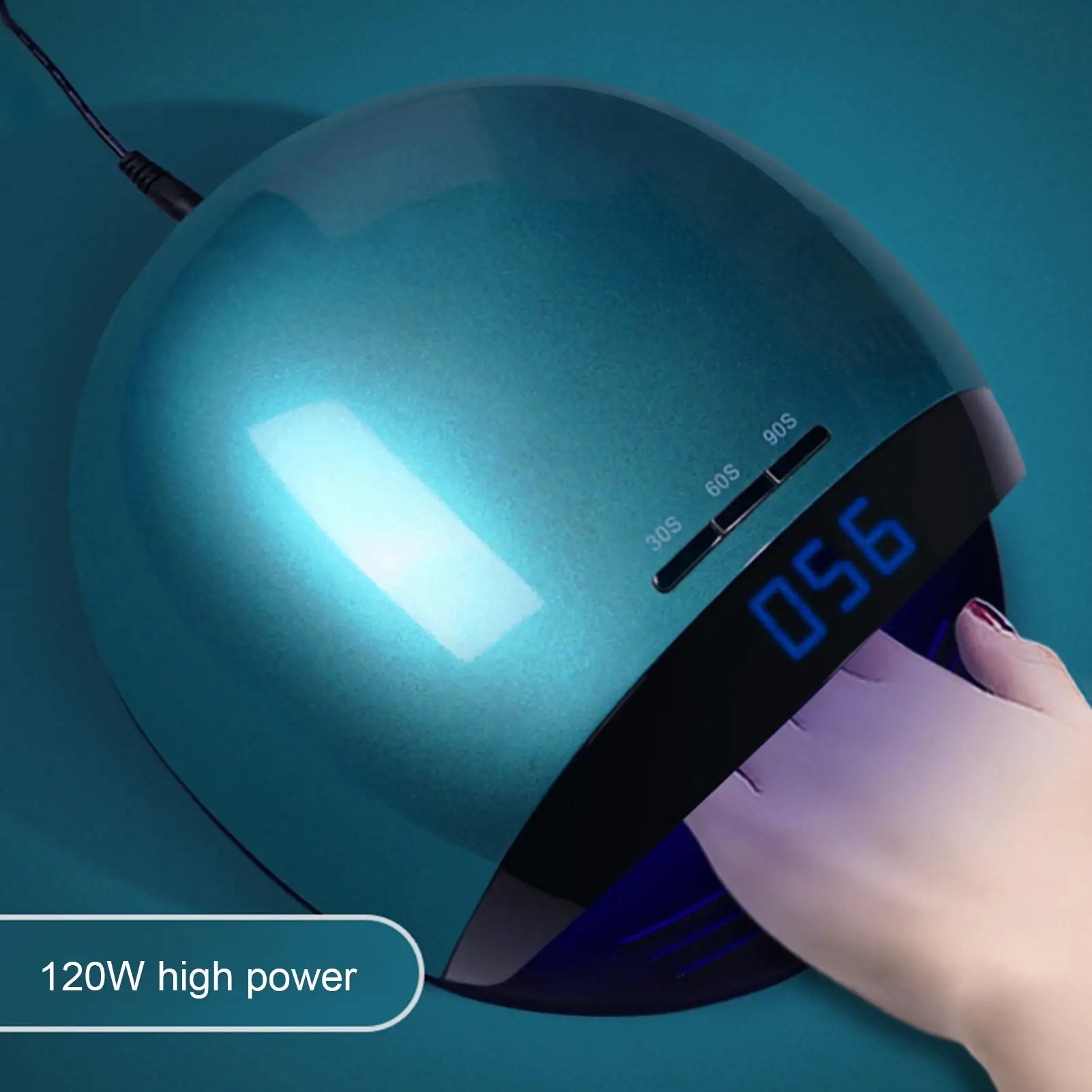 

120W Nail Dryers Baking Light Therapy Nail LED Lamp Portable Fast Dryer UV LED Nail Lamp Curing Light with LCD Display Screen