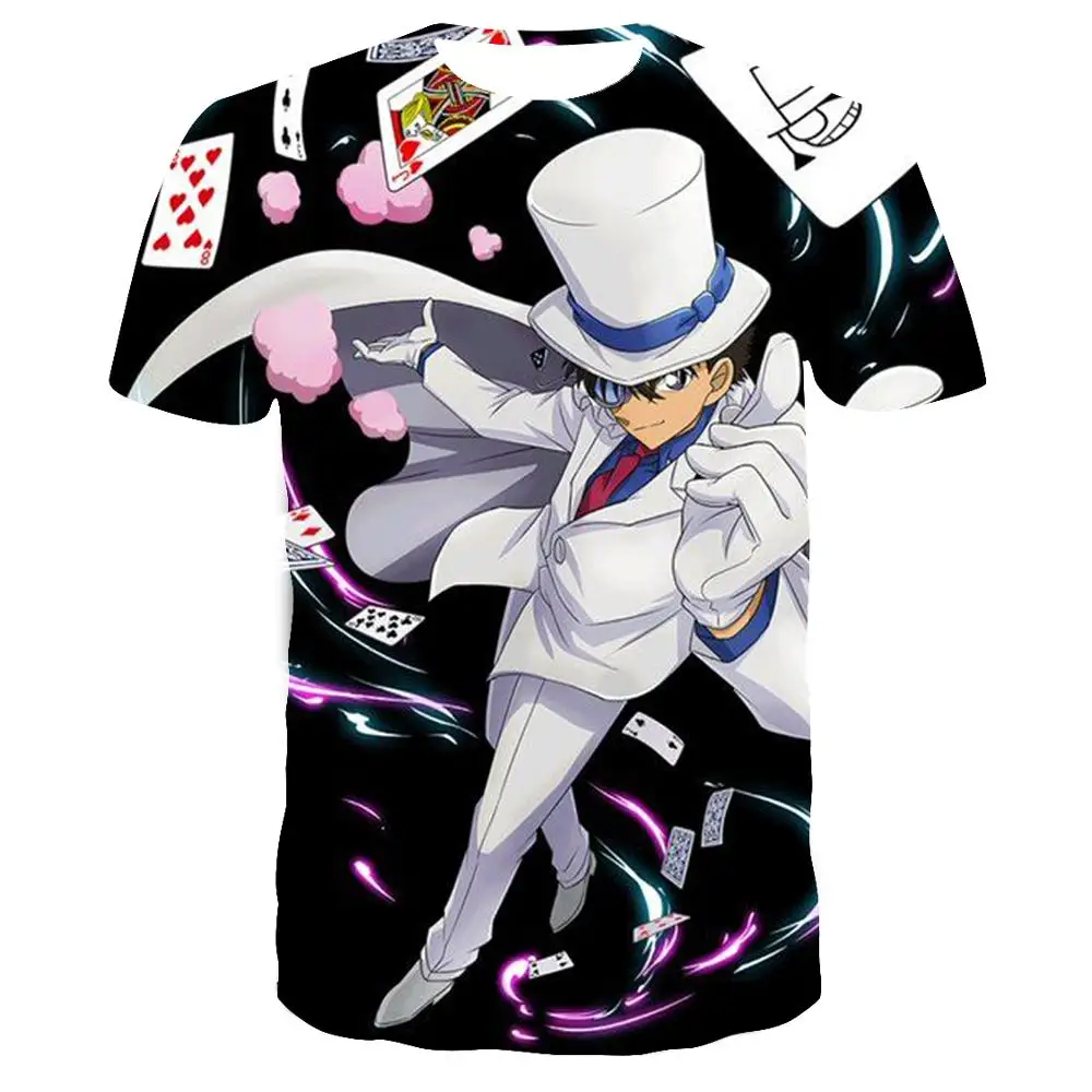 Футболка мужская с принтом детектива Конана тенниска коротким рукавом и