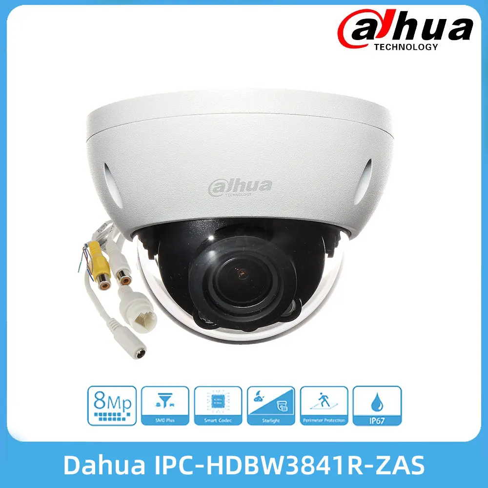 

Dahua IPC-HDBW3841R-ZAS 8MP IR Vari-фокусная купольная сетевая камера WizSense IP67 IK10 PoE источник питания 2,7-13,5 мм объектив H.265 + ИК