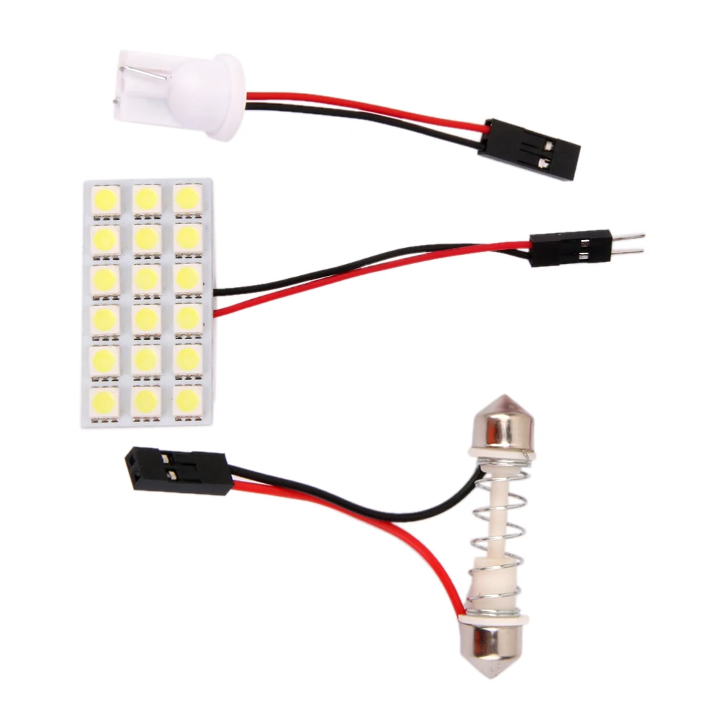 Интерьер автомобиля светильник Панель 18 SMD СВЕТОДИОДНЫЙ T10 купольная лампа BA9S