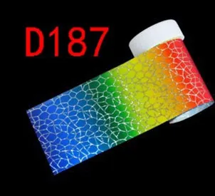 D187 233 Тип 4*100 см голографические наклейки из фольги для переноса ногтей слайдер Радужная зимняя наклейка s для маникюра Nailart украшения(2 - Color: D187