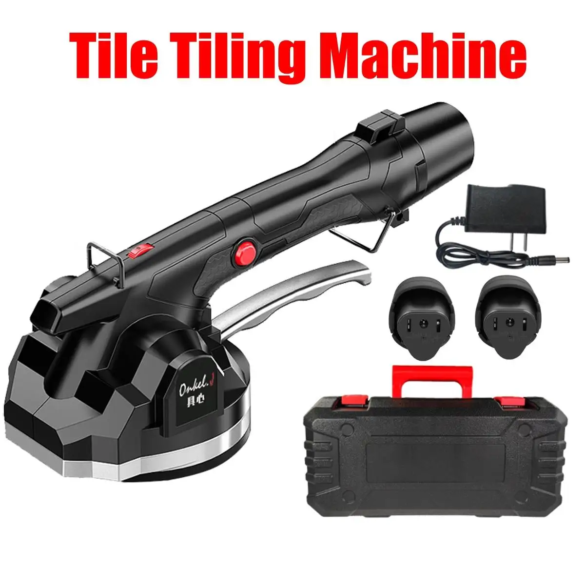 

600W 3000mAh Tiles Tiling Machine Adjustable suck for 100kg Floor Installation Tool Tile Suction Floor Wall with 2x batteries