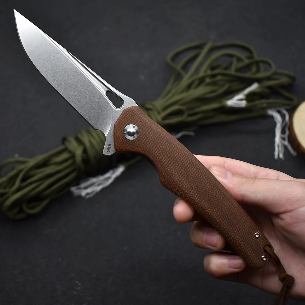 

M390 powder steel folding knife high hardness portable rescue self-defense outdoor camping hunting tactical fruit knife EDC tool