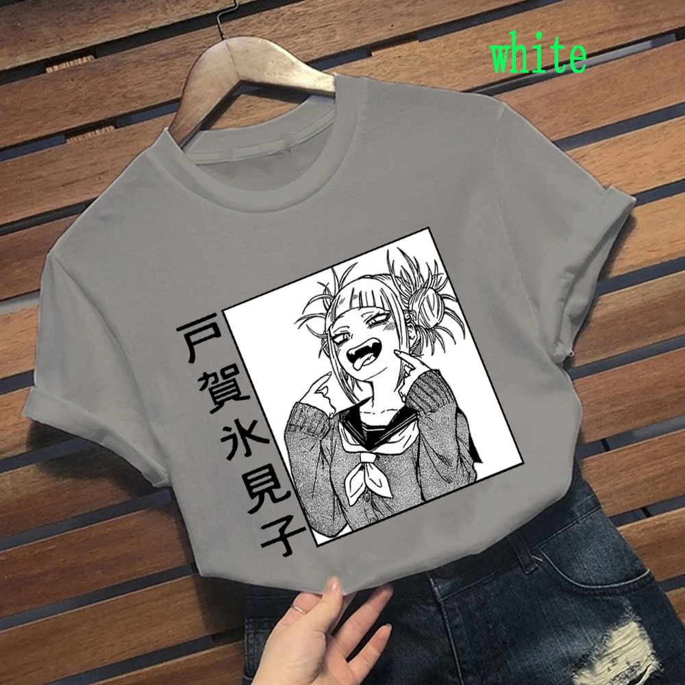 

My Hero Academia Himiko Toga Printed Round Neck T-Shirts Cozy Cotton Tops