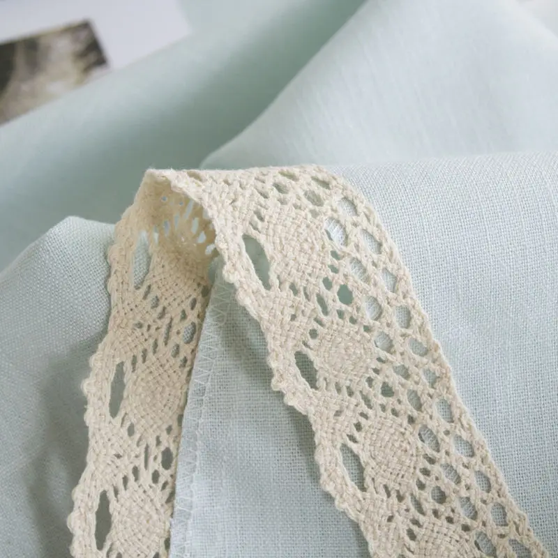 

Oval tablecloth waterproof cotton linen solid color retractable folding table long oval tablecloth small fresh tablecloth