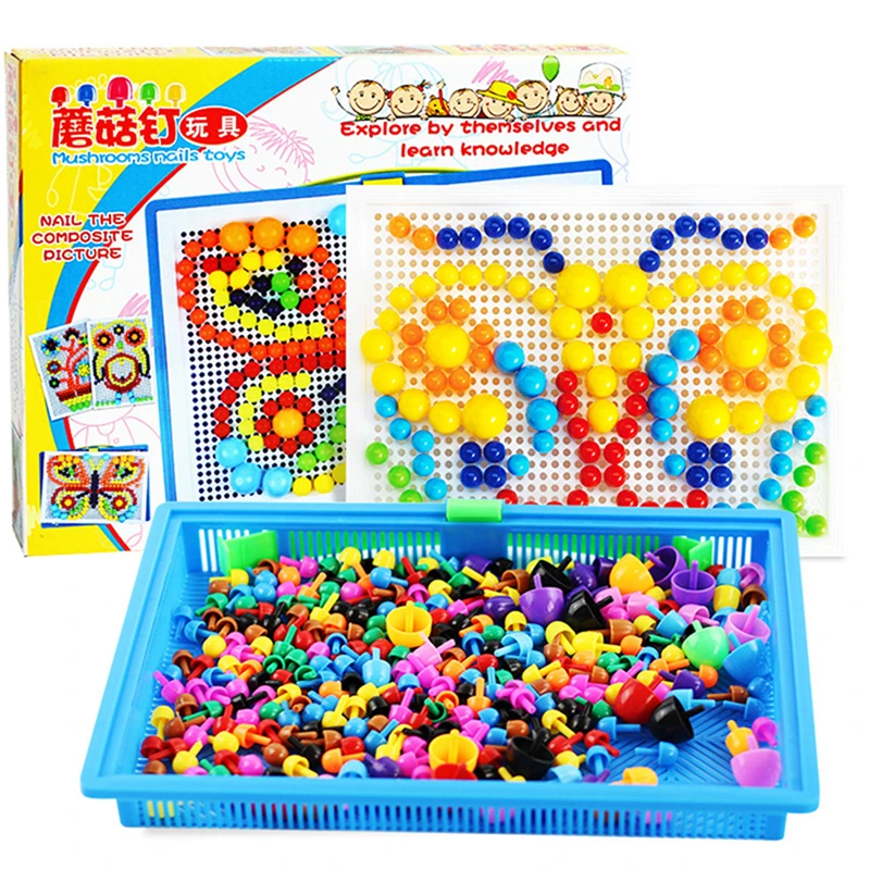 1 Набор детских композитных игрушек для интеллекта Обучающие грибы набор ногтей