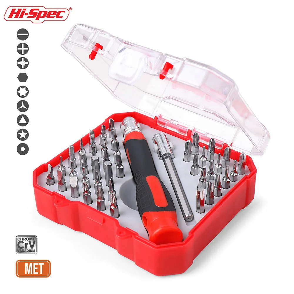 BI002 Hi-Spec Набор отверток 34 шт., Набор отверток, магнитный держатель для бит, Набор отверток с прорезями Phillips, Шестигранник, набор сверл Torx BI003 - Цвет: BI002