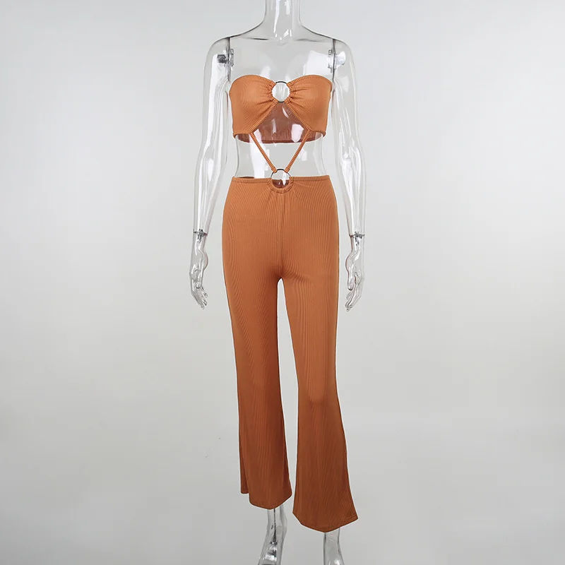 Avrilyaan летний белый вязаный полосатый комплект из двух предметов пикантный топ с