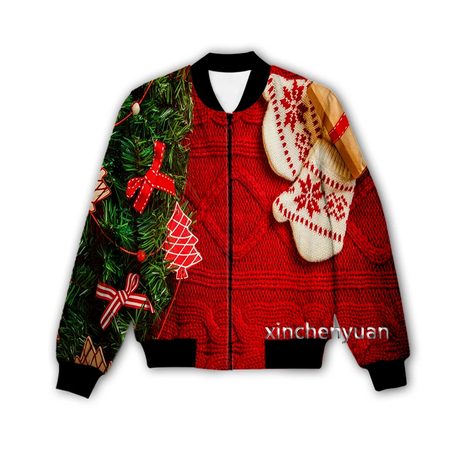 Новый мужской/женский Рождественский пиджак Phechion с 3D принтом модная уличная