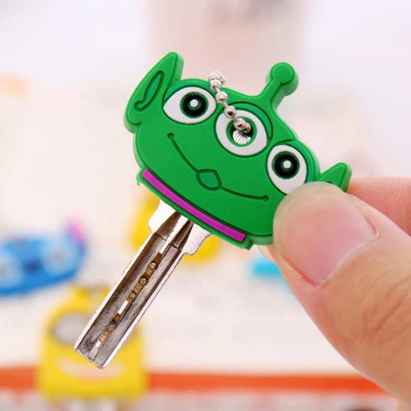 

1Pcs Cartoon Keychain Silicone Protective Key Case Cover For Key Control Dust Cover Holder Organizer Home Supplies Wholesale
