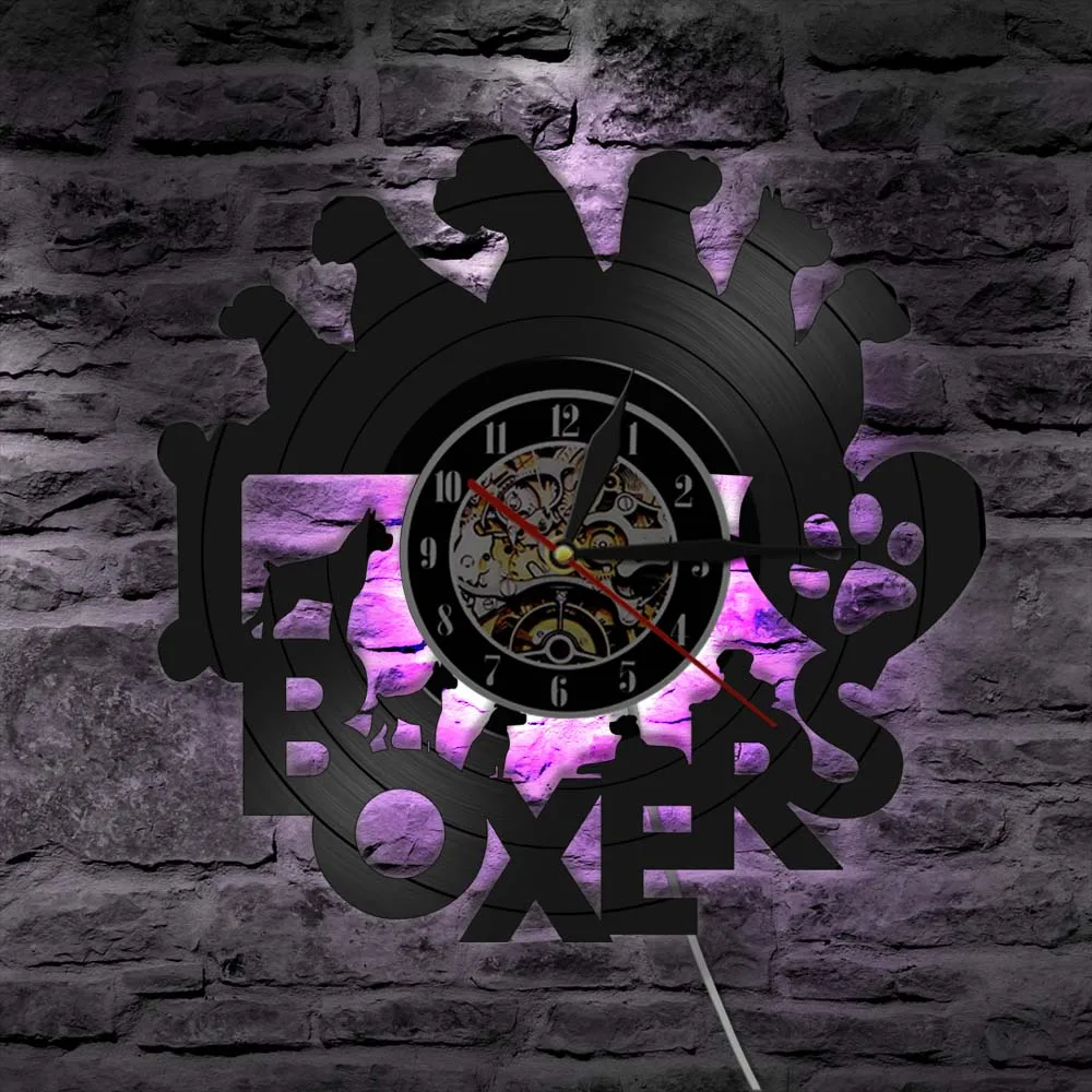 Настенные часы боксеры с лазерной гравировкой винтажные художественные