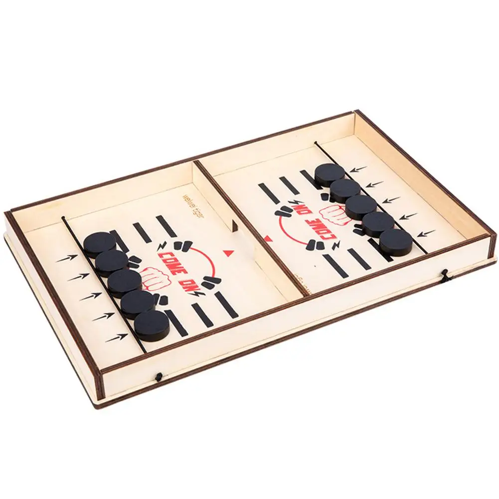 Board Game Table Hockey Board-Game Set Wooden Fast Sling Puck For Child Family Entertainment Dropshipping | Спорт и развлечения