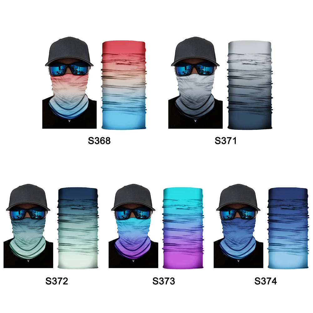 

Outdoor Gradient Cycling Bandana Neck Cover Multifunctional Windproof Balaclava Face Mask Scarf for Men Women