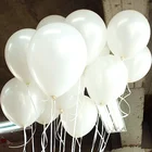 100 шт.лот 10 дюймов 1,5 г белые латексные воздушные шары, свадебное украшение, надувные гелиевые шары на день рождения, воздушные шары, принадлежности