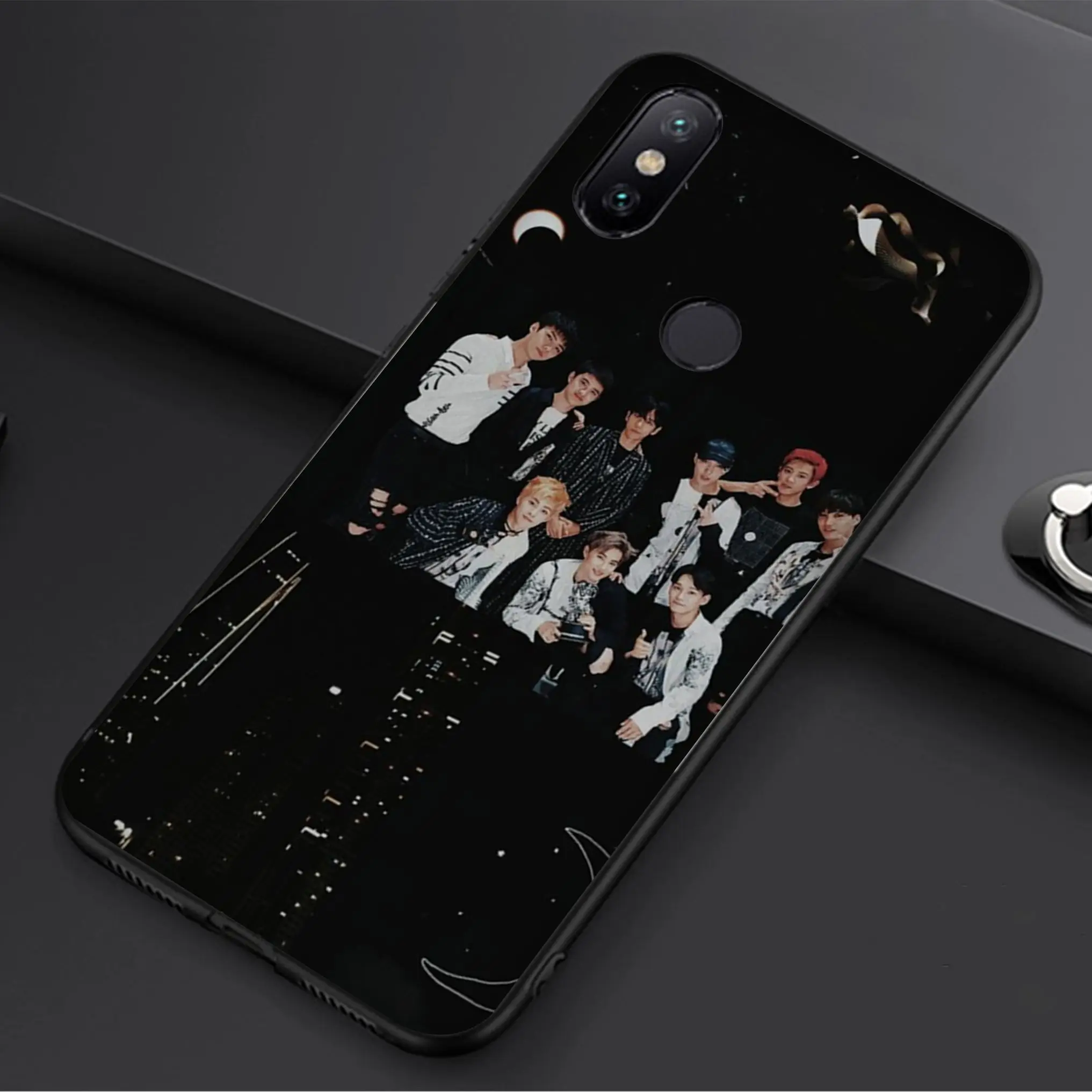 Черный мягкий чехол Kpop exo для телефона Redmi 8 K20 Note4 Note5 5A 7 Note6 8pro оболочка чехлы