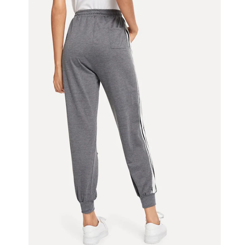 

2020 Women Hole Sports Gym Pants Ladies Loose Elastic Waist Trousers