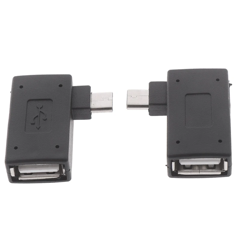 Микро адаптер USB 2 0 мама к папа микро OTG порт питания 90 градусов прямоугольный