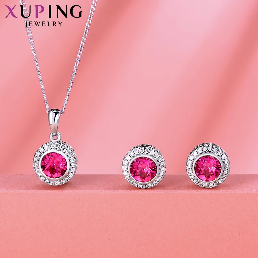 Xuping новые ювелирные изделия серьги ожерелье набор кристаллов от Swarovski Европейский Стиль Вечерние юбилей подарок для женщин S179.2-60114