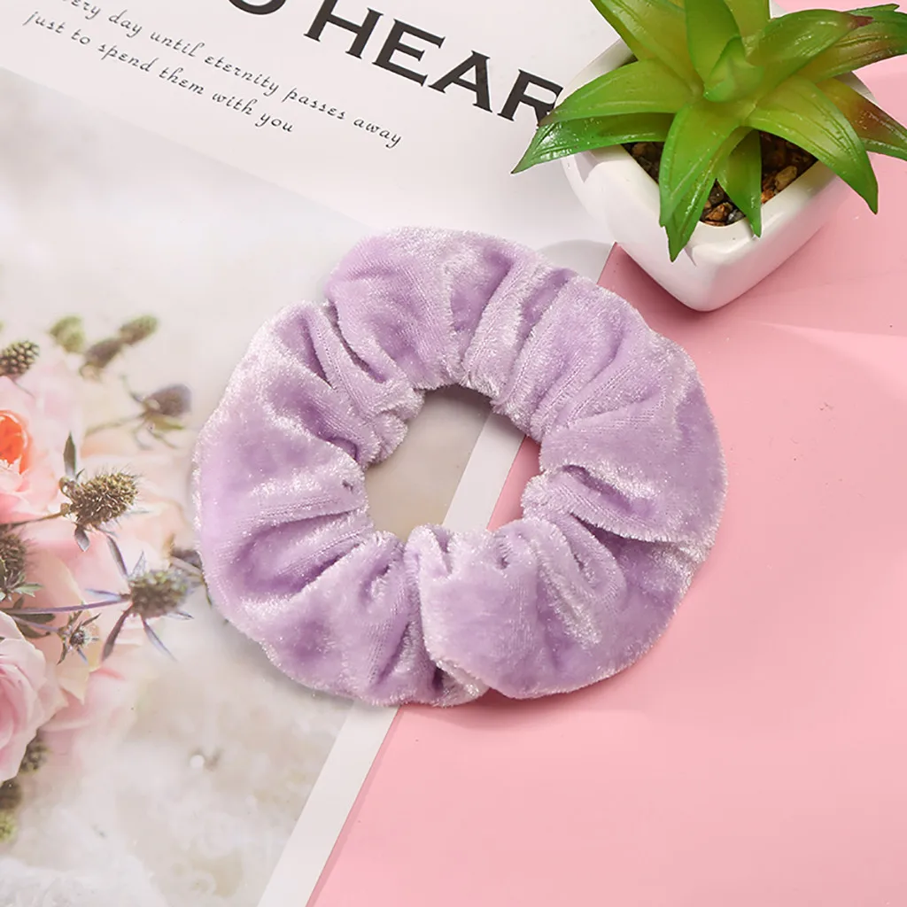 1 шт. Velluto Scrunchies Fasce Accessori Per Capelli Donne Ragazze Capelli Elastici Cravatta In Gomma anello corda per cape