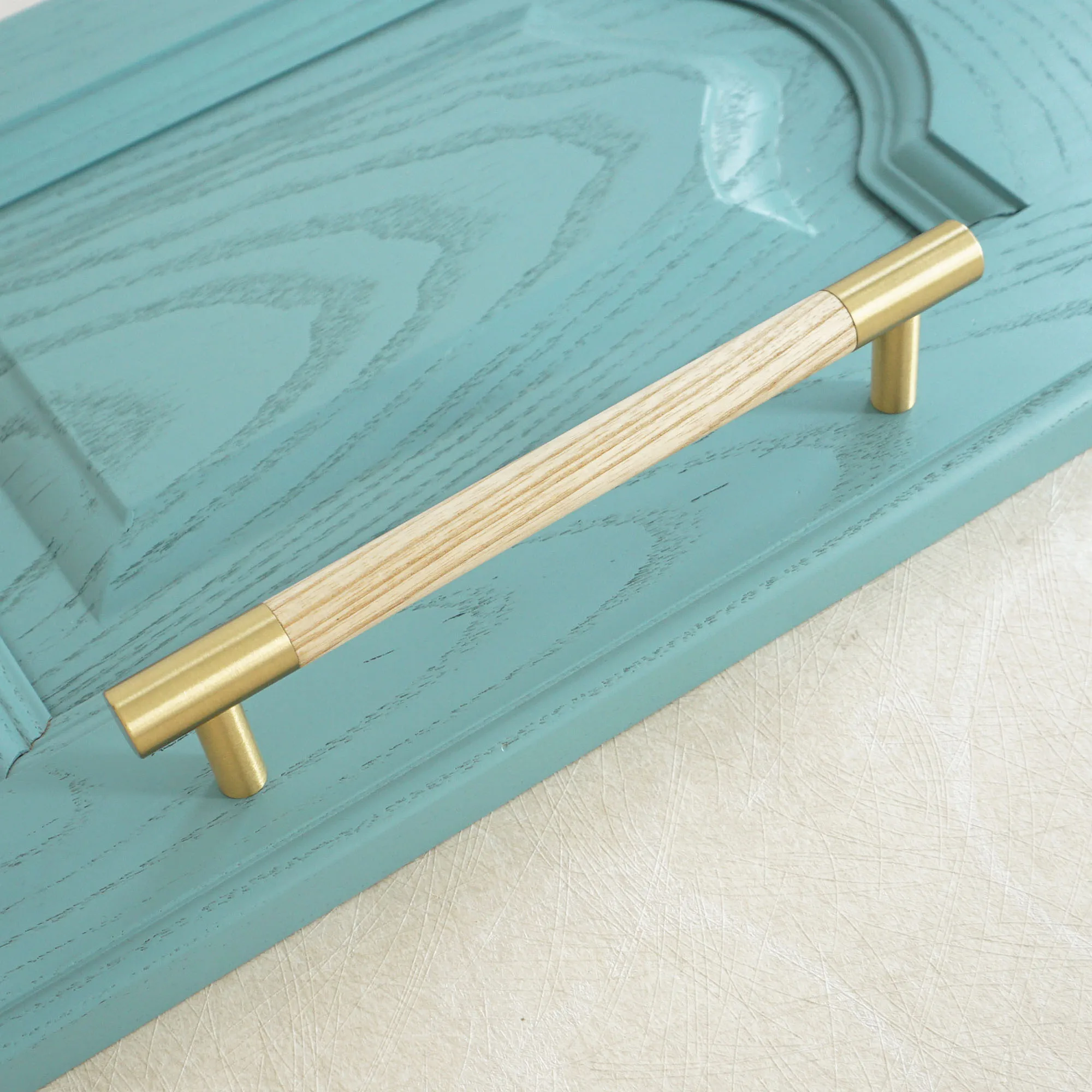 5 &quot6 3&quot чистый Медь дверные ручки светильник древесины ручка шкафа деревянный