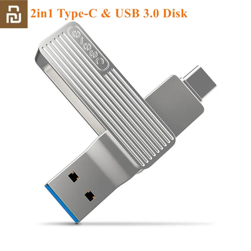 USB флеш накопитель Youpin Jesis 2 в 1 с 3 0 на Type C два интерфейса флэш углом поворота 360