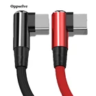 Кабель Oppselve Micro USB Type C для Huawei P30 P20 Pro Lite Samsung S20 S8, провод для быстрой зарядки Micro USB C, провод для зарядки 90 градусов