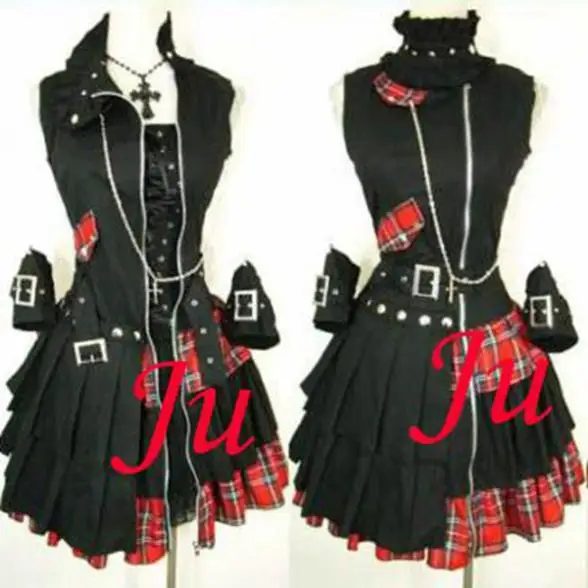 

Gothic Lolita Punk Cotton Dress Cosplay Costume Tailor-made[CK347]