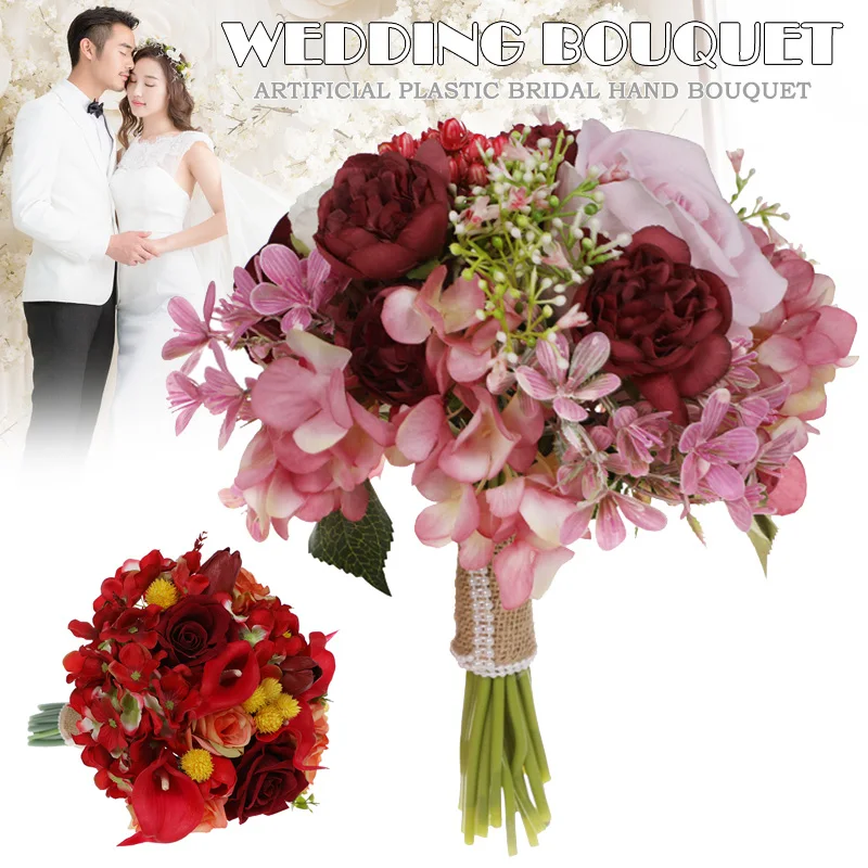 

Artificial Wedding Bouquet Fake Simulation Bride Holding Flower Party Home Decoration OCT998