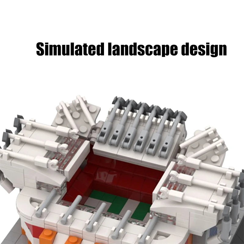 

MOC City Street View Football Stadium Architecture House Model Building Block DIY Figure Exercise Yard Bricks Toys For Children