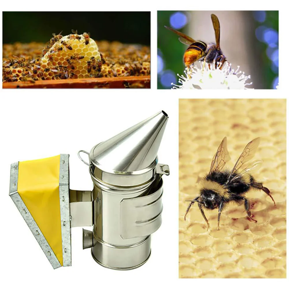 

Stainless Steel Manual Bee Smoke Transmitter Kit Beekeeping Tool Apiculture Beekeeping Tool Bee Smoker Smoke Sprayer