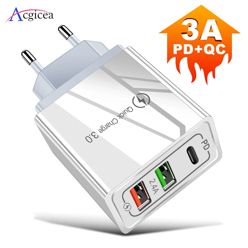 USB Зарядное устройство PD Тип C Быстрая зарядка 4,0 3,0 КК Быстрая Зарядка Mini для мобильных телефонов для использования во время поездок, Зарядное устройство для iPhone 11 Pro Max XR samsung S10 плюс