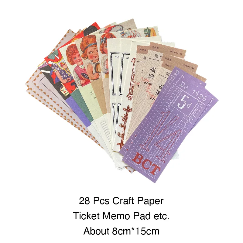Kit de papel Vintage para &aacute;lbum de recortes, 230 hojas, papel decorativo para diario de basura, hecho a mano papel artesanal, suministros para &aacute;lbum de recortes-4
