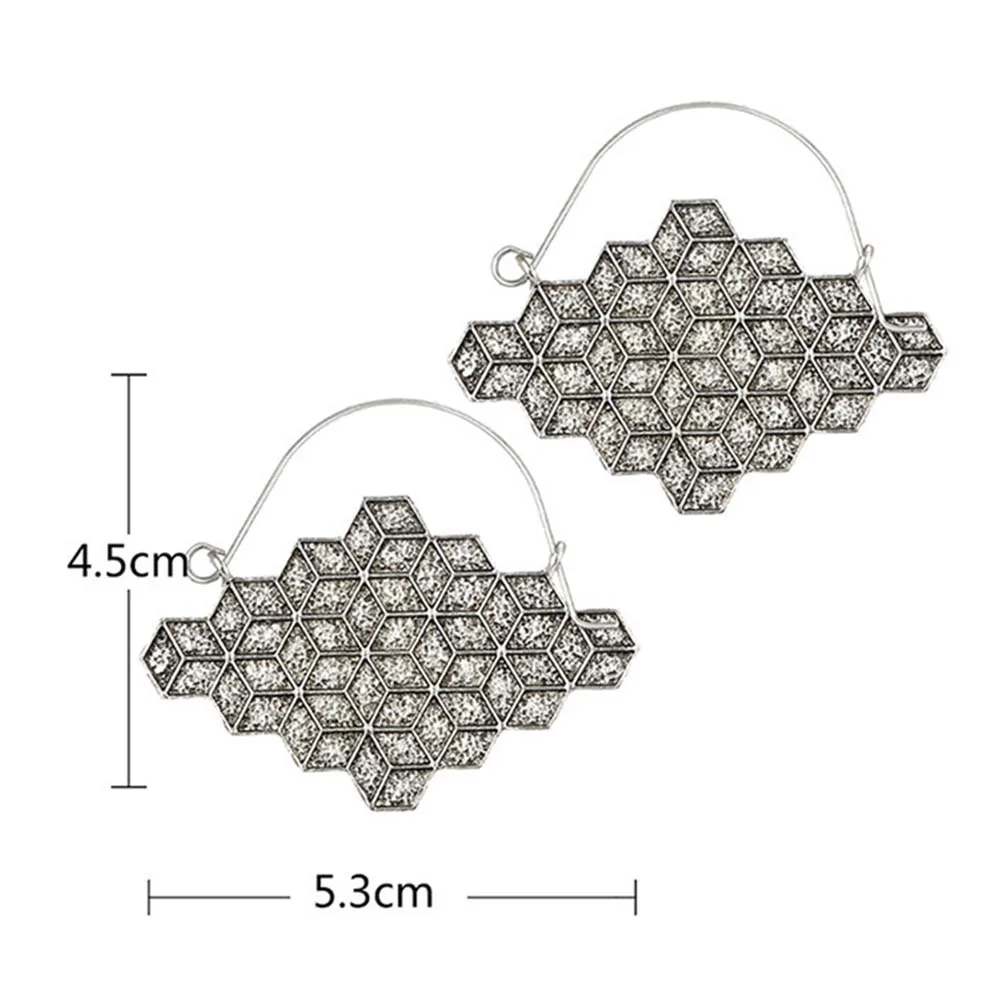 Богемные женские Полые Цветы соты филигрань Ретро ювелирные изделия подарок |