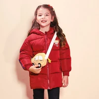 toddler girl winter clothes baby girl hooded long down cotton jackets coat kids cartoon bear jackets outerwear children clothes