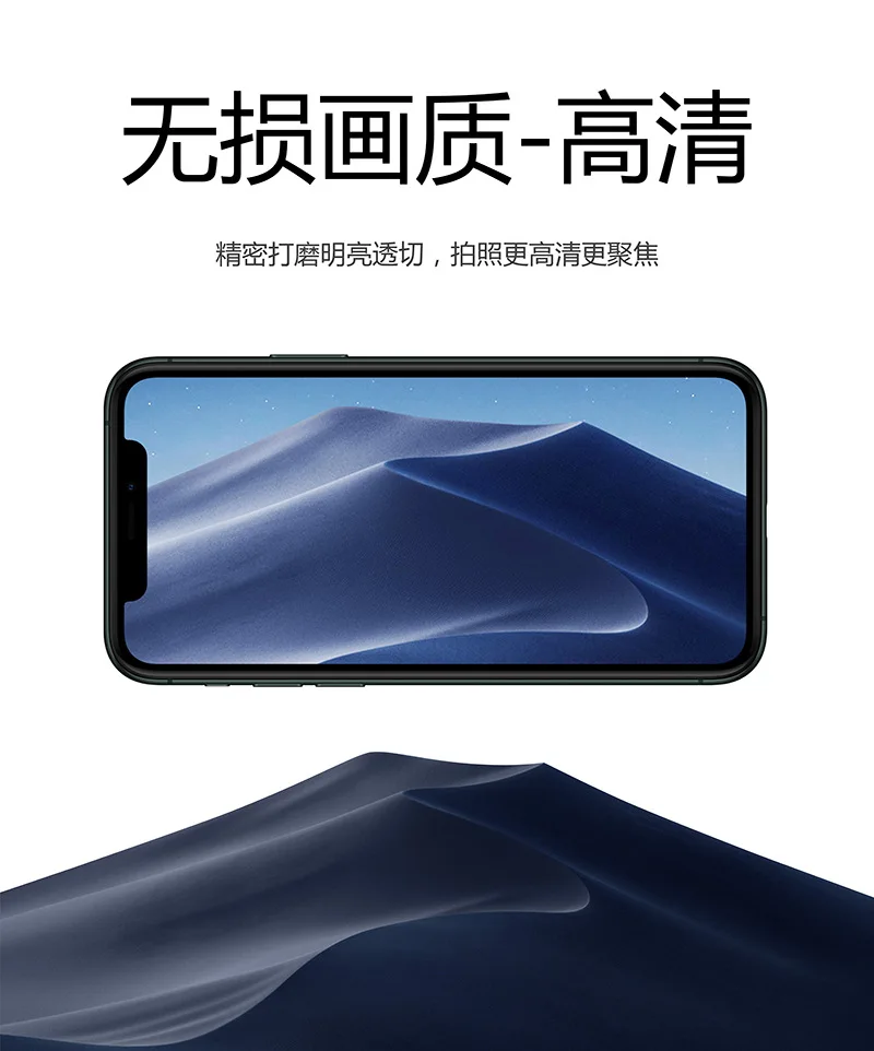 Чехол для камеры с полным покрытием на 360 ° Apple iPhone 11 Pro Max металлическая рамка