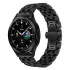 Деловой ремешок для Galaxy Watch 4 Band 44 мм 40 мм, браслет из нержавеющей стали для Galaxy Watch 4 Classic 42 мм 46 мм, мужской браслет 20 мм