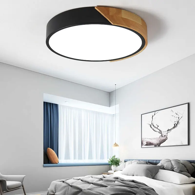 Lámpara de techo moderna y sencilla, luz LED de 18W regulable por control remoto para sala de estar, iluminación de techo Led montada en superficie