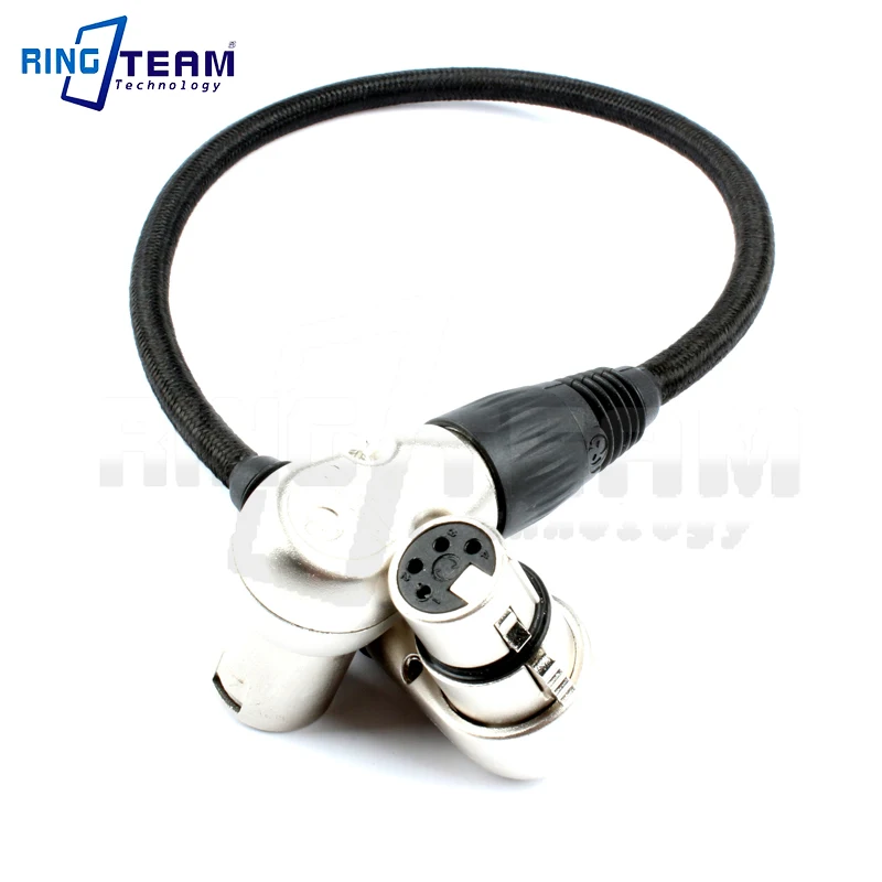 

10-контактный усилитель для аудиомикрофона, микшер XLR, плетеный кабель, 4-контактный разъем «пушка», «штырь-гнездо», кабель для подсветки DMX дл...