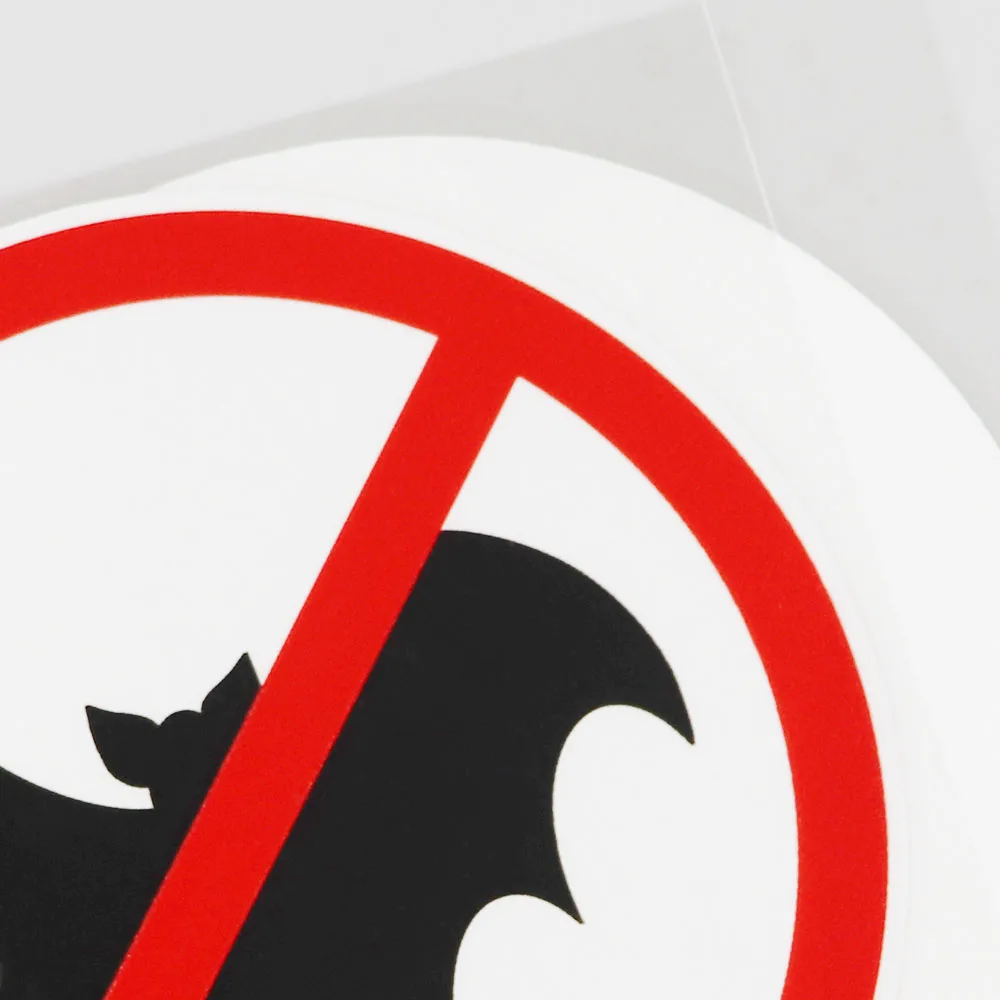 YJZT 12.3CMX12.3CM летучие мыши запрещены здесь ПВХ наклейка мультфильм шаблон стикер