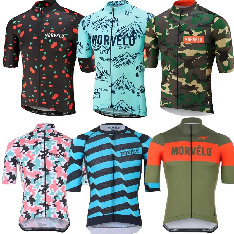 

2020 New Morvelo Men pro team Cycling Jerseys Short Sleeve Mtb Bicycle Bike Cycling Clothing Maillot Ciclismo Hombre Maillot