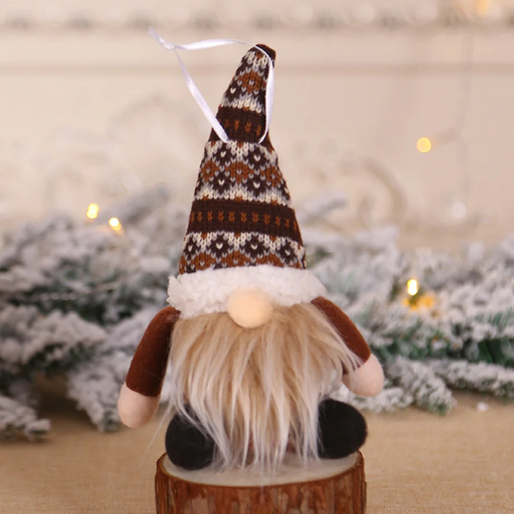 20cm brown Настольный эльф, украшение, полосатый гном, стоящий, шведский, детские подарки, игрушки, домашние фигурки, праздничный плюшевый отец, Рождественская кукла, Безликий - Цвет: 20cm brown