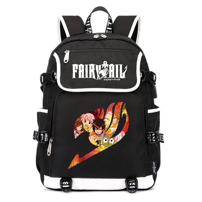 Женский дорожный рюкзак FAIRY TAIL с изображением счастливого кота из мультфильма