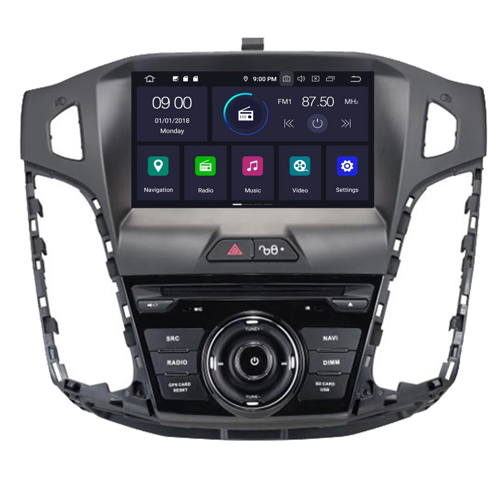 Автомобильный мультимедийный плеер RoverOne для Ford Focus 3 2012 2013 Android 9,0 4G+ 64G Авторадио DVD Радио Стерео gps навигация