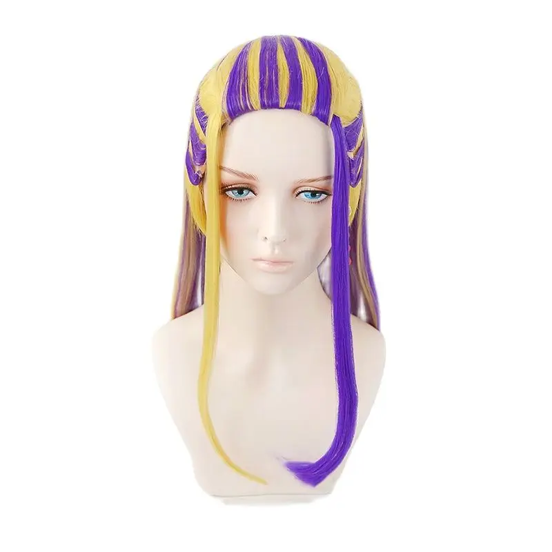 

Парик для косплея вакаса имауши из аниме «Токийский мстители», длинный Золотой Фиолетовый парик для косплея, для косплея Senju, Waka Hair