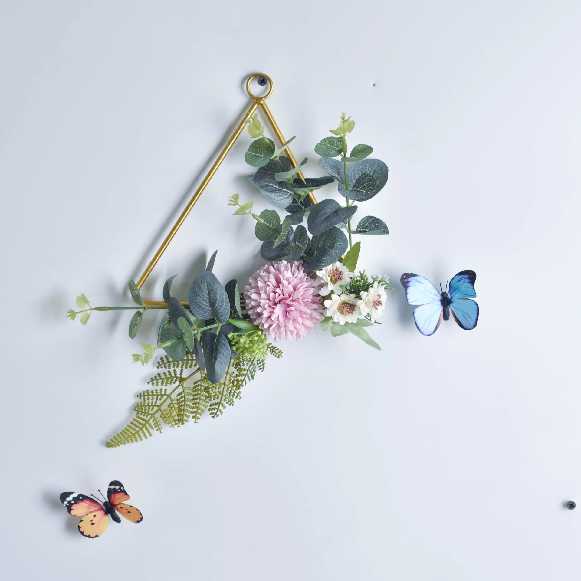 Металлический Цветочный венок искусственный гортензии с зелеными листьями